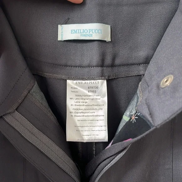 Emilio Pucci Dark Grey Pants. Size 6 US, 40 (IT) - Picture 3 of 8